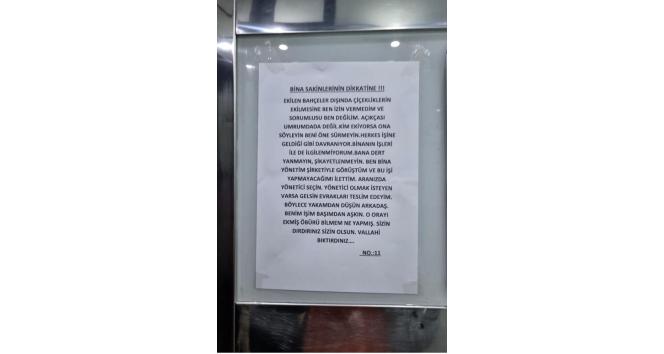 Bina yöneticisinin güldüren isyanı: “Yakamdan düşün, vallahi bıktırdınız”