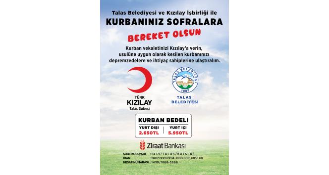 Talas’ta Belediye-Kızılay kurban işbirliği