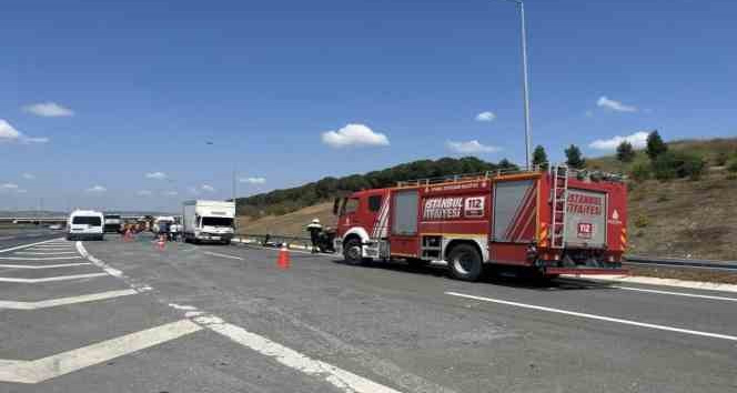 Silivri TEM Otoyolu’nda zincirleme kaza: 3 yaralı