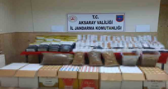 Aksaray jandarmadan kaçak sigara operasyonu