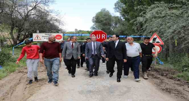 Vali Vekili Çalışır, sağanaktan zarar gören bölgeleri inceledi