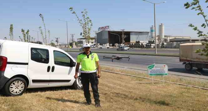 Kahramanmaraş’ta dron ile kırmızı ışık denetimi