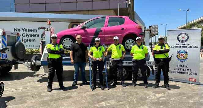 Gaziantep’te simülatör araç ile emniyet kemerinin önemi vurgulandı