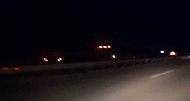 Edirne’de ters yönde giden tır trafiği tehlikeye attı