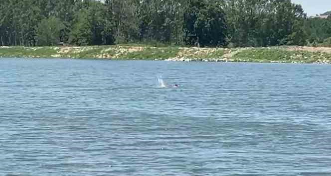 Edirne’de bir vatandaş Meriç Nehrini yüzerek geçti