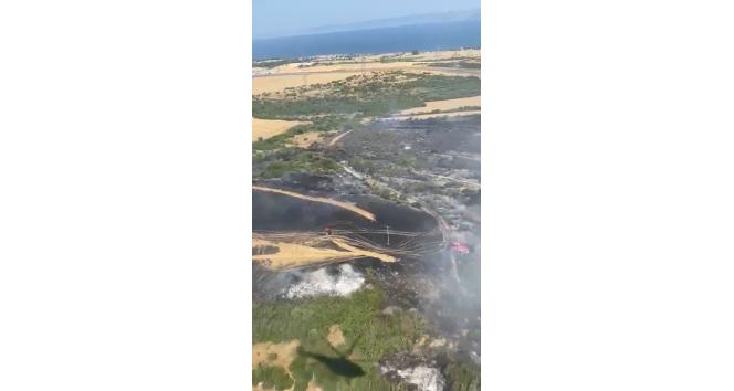 Gelibolu’da 1 hektar tarım arazisi yanarak kül oldu