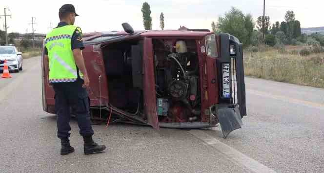 Kontrolden çıkan otomobil takla attı: 1 yaralı