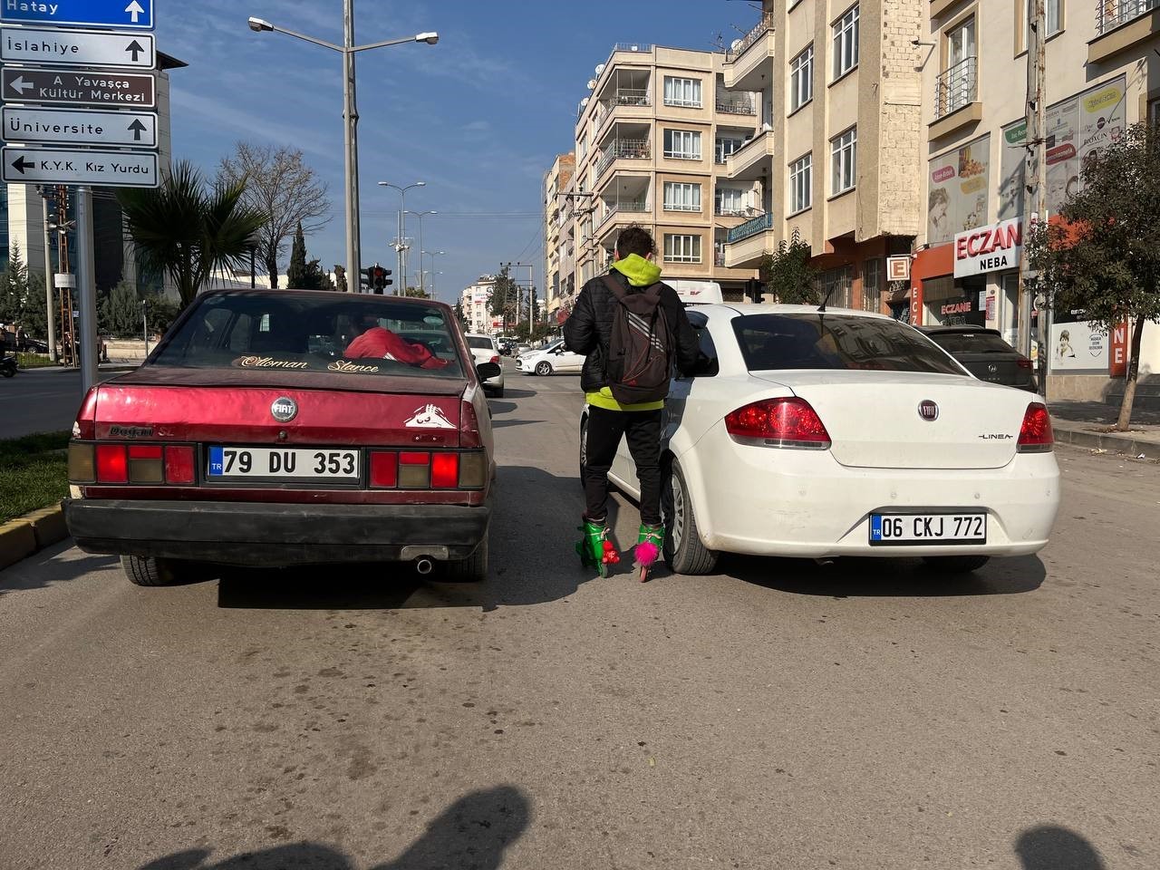 Kilis’te trafikte tehlikeli oyun