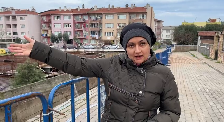 &Ccedil;&ouml;ken istinat duvarları mahalle sakinlerini tedirgin ediyor

