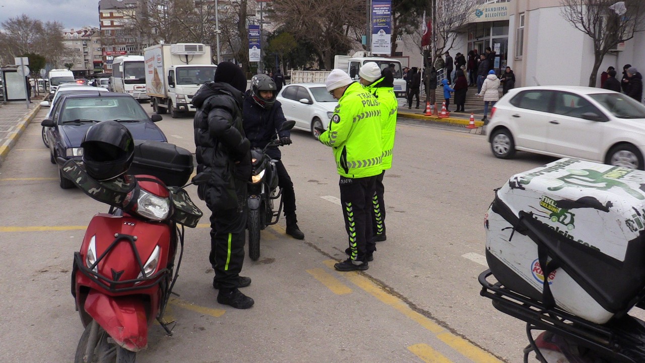 Bandırma’da bin 699 motosiklet denetlendi