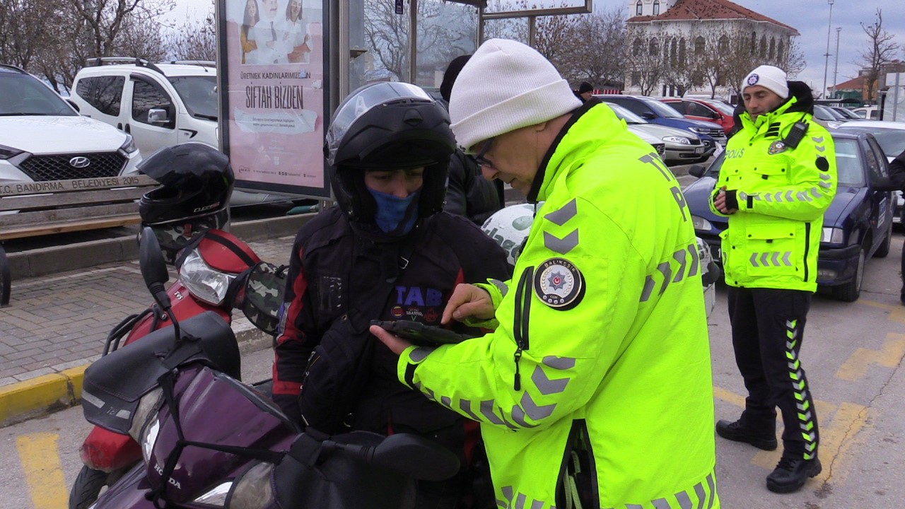 Bandırma’da bin 699 motosiklet denetlendi
