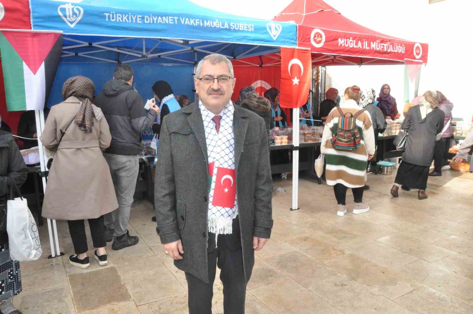 Muğla’da Gazze’ye destek pazarı açıldı