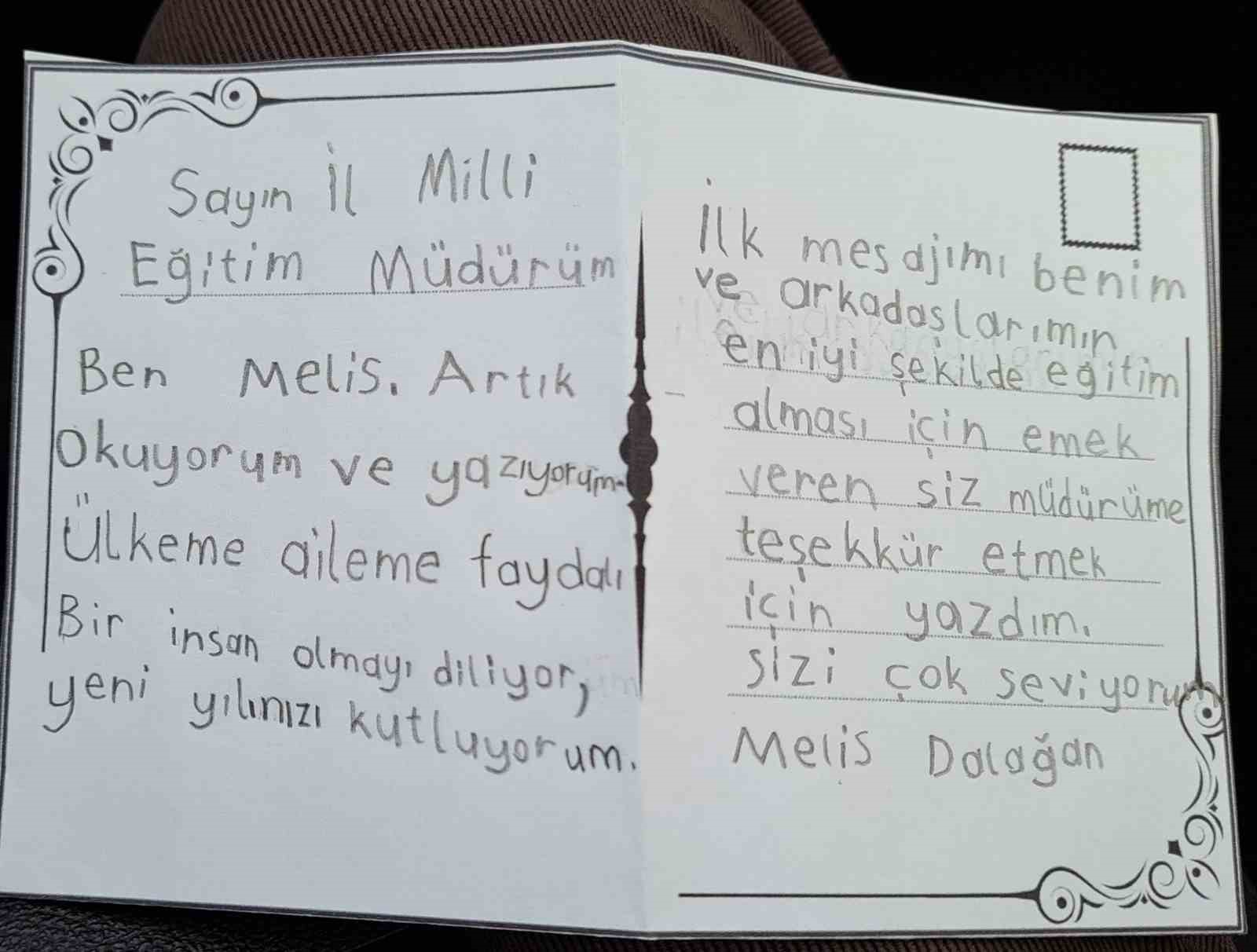 Okumayı öğrendiler, ilk mektuplarını müdüre gönderdiler