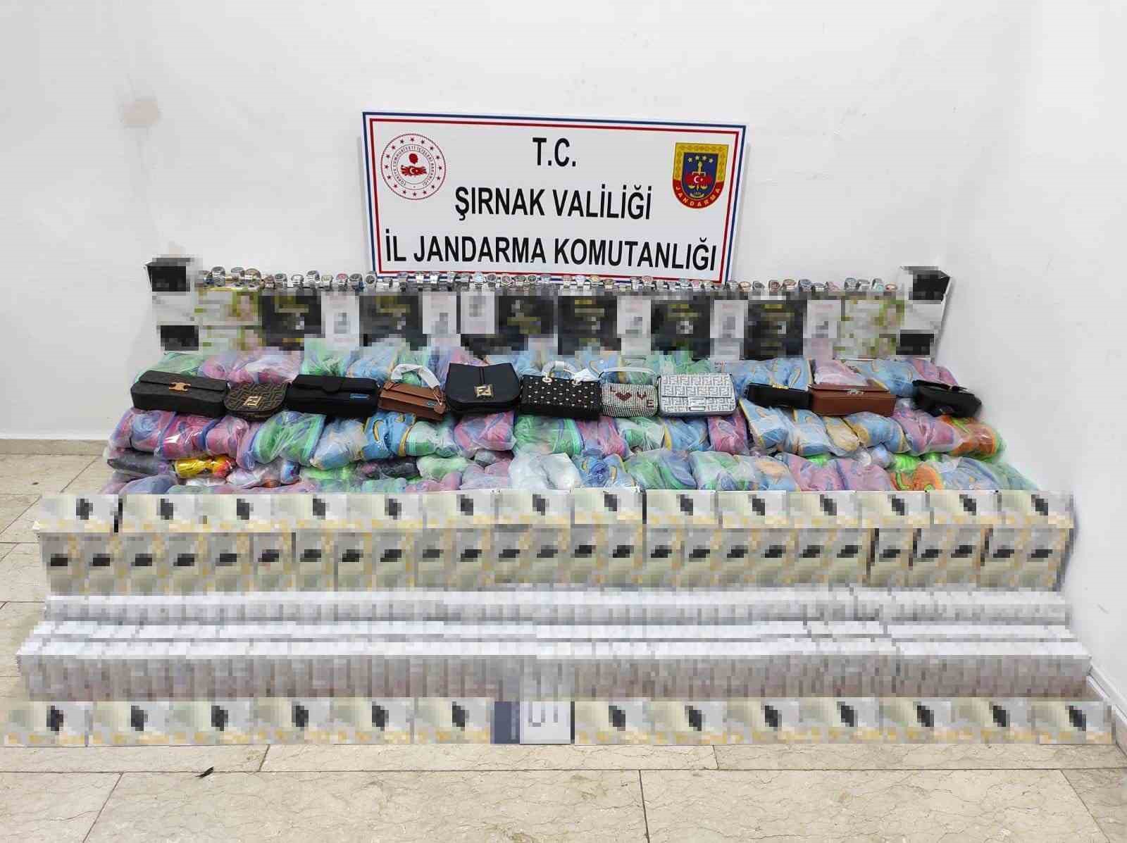Şırnak’ta 22 farklı kişiye ait 2 milyonluk kaçak malzeme ele geçirildi