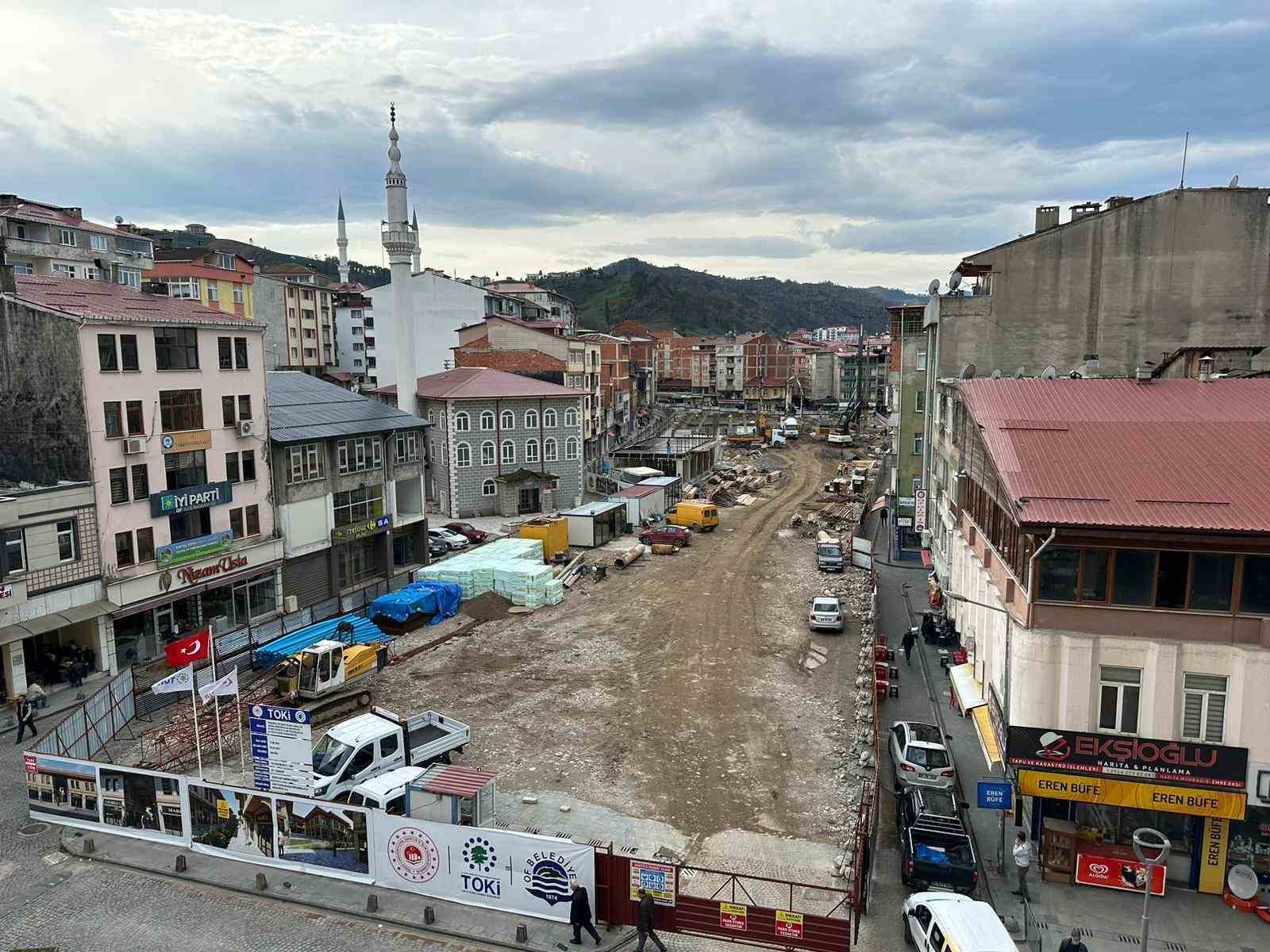 Of Sulaklı Mahallesi Kentsel Dönüşüm Projesi’nde inşaat çalışmaları sürüyor