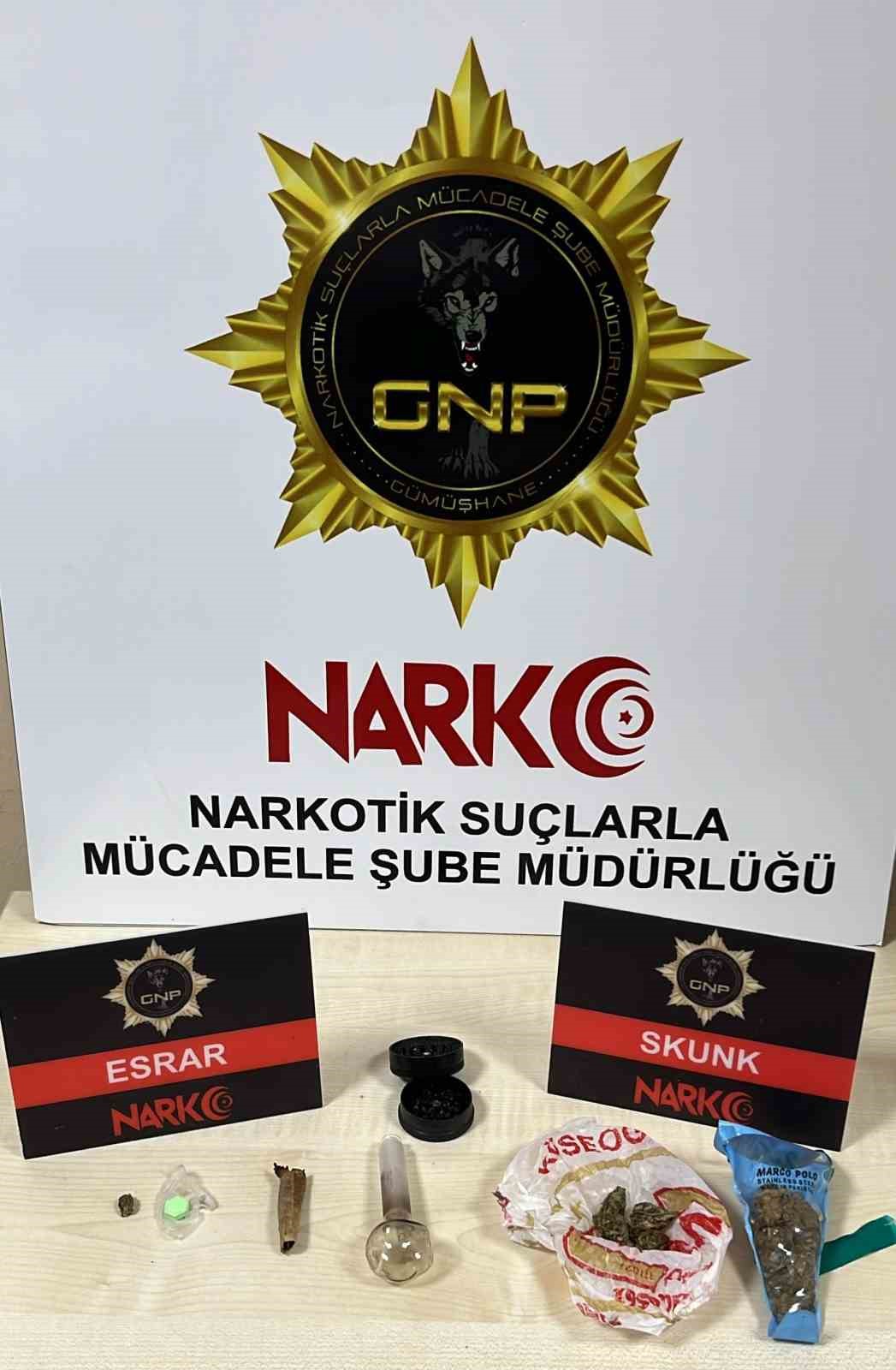 Gümüşhane’de iki ayrı operasyonda çok sayıda uyuşturucu madde ele geçirildi