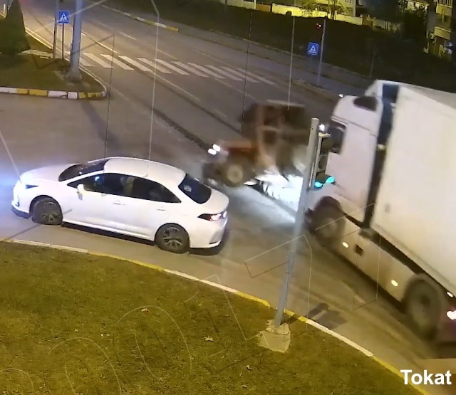 KGYS g&ouml;r&uuml;nt&uuml;leri "B&ouml;yle kaza mı olur" dedirtti
