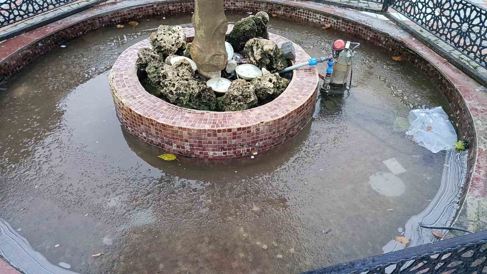 Edirne’de dondurucu soğuk etkili oldu: Süs havuzları buz tuttu