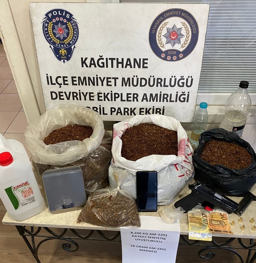 Kağıthane&rsquo;de uyuşturucu operasyonu: 8 g&ouml;zaltı
