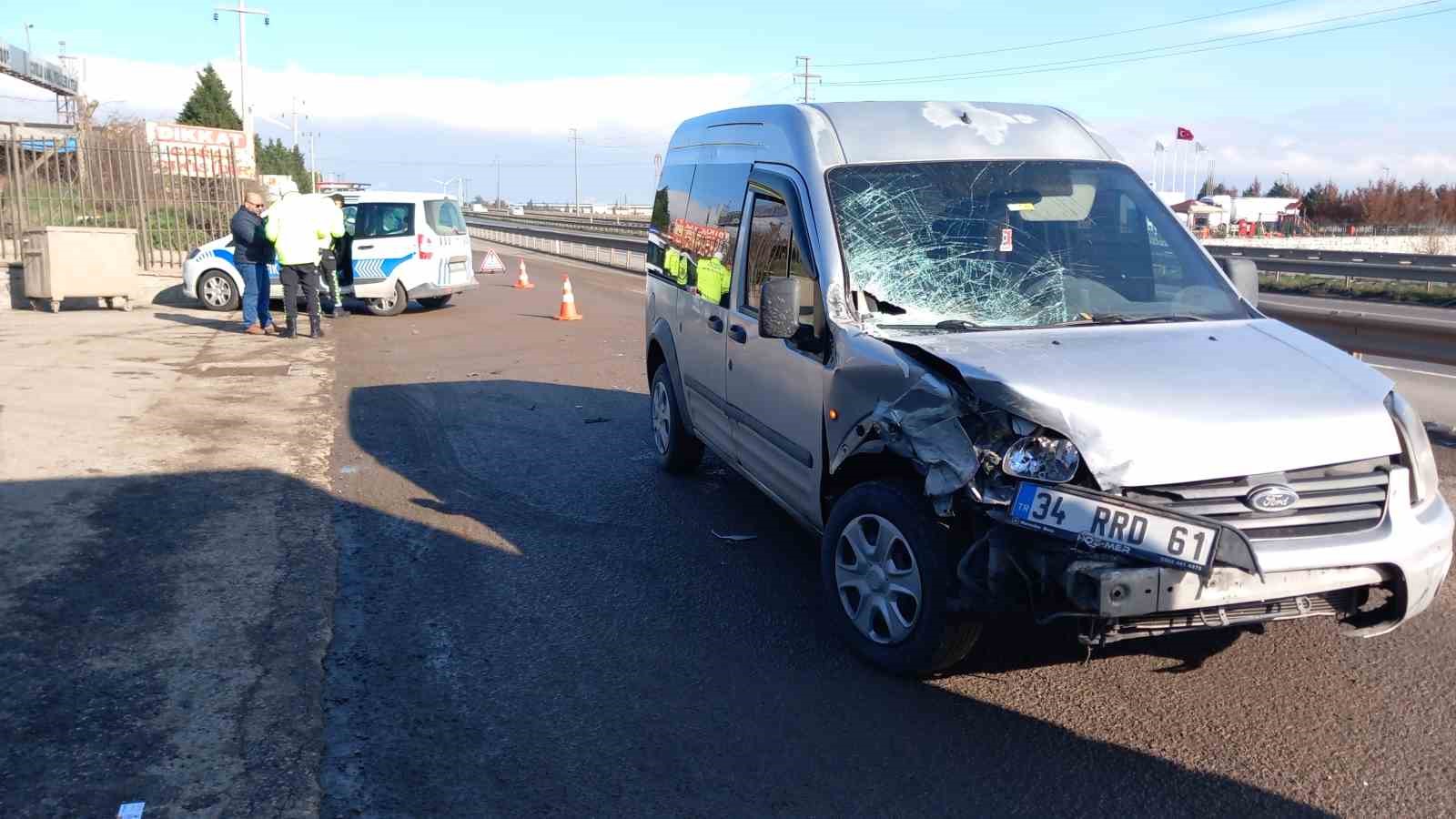 Tekirdağ’da 2 kişinin yaralandığı kaza kamerada