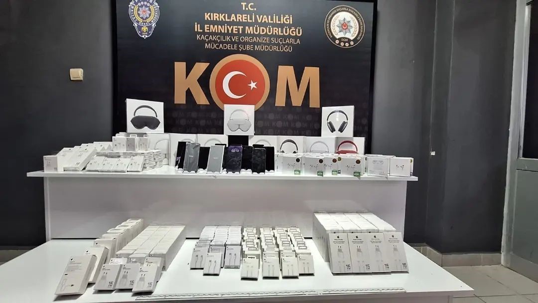 Kırklareli&rsquo;nde ka&ccedil;ak elektronik eşya ele ge&ccedil;irildi
