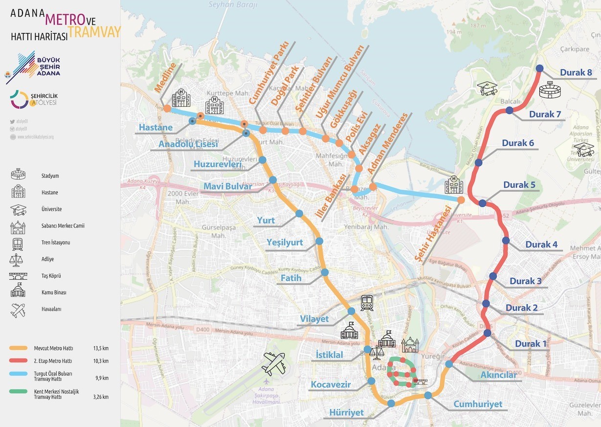 Adana 2. Etap Hafif Raylı Sistem Projesi 2024 Yatırım Programı’na alındı