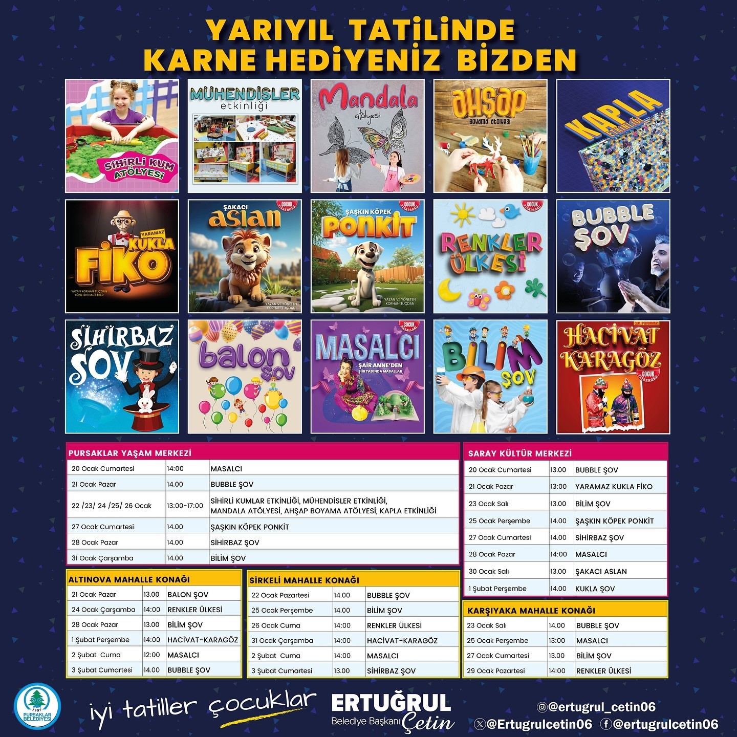 Pursaklar Belediyesi yarıyıl tatilinde &ouml;ğrencilere s&uuml;rpriz yapmaya hazırlanıyor
