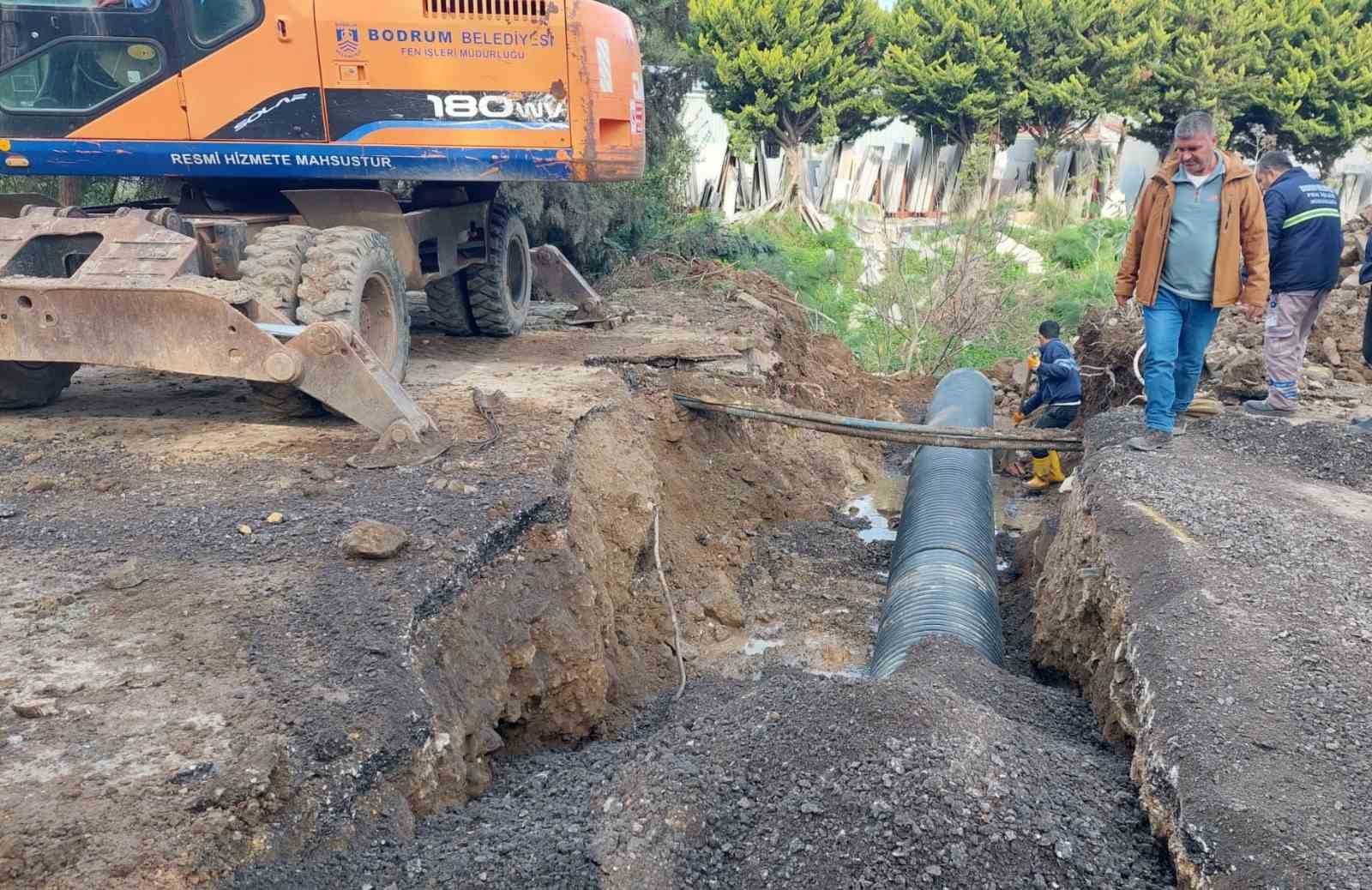 Bodrum Gündoğan’daki alt yapı sorunları çözülüyor