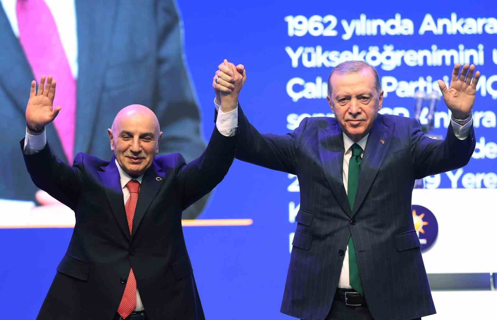 Cumhurbaşkanı Erdoğan açıkladı: "AK Parti Ankara Büyükşehir Belediye Başkan Adayı Turgut Altınok."
