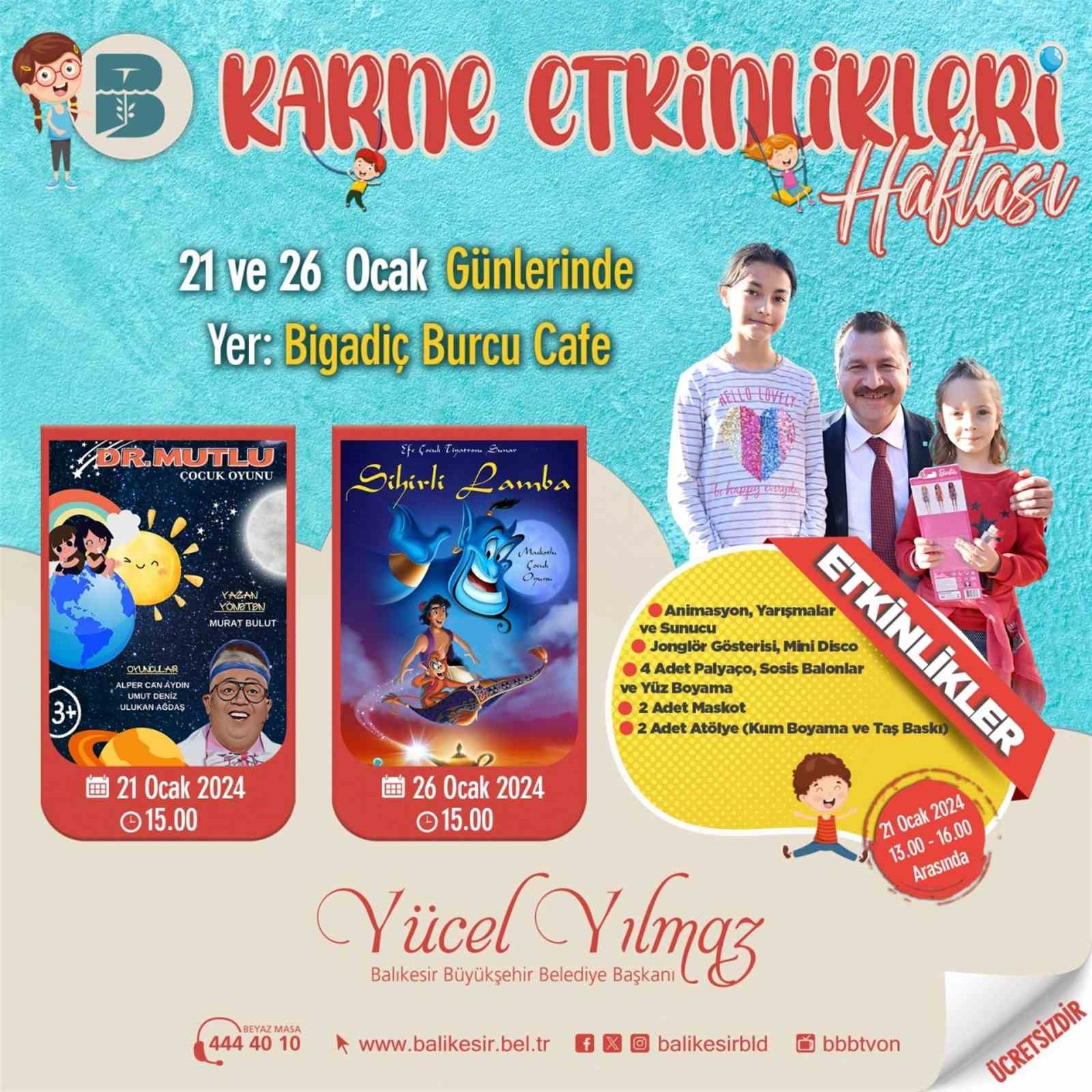 Çocuklar yarıyıl tatilinde eğlenceye doyacak