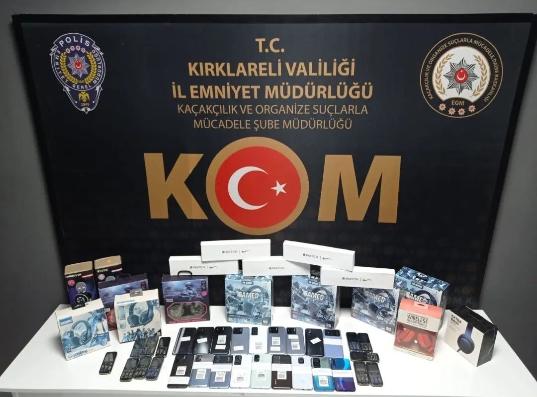 Babaeski’de kaçak elektronik eşya operasyonu