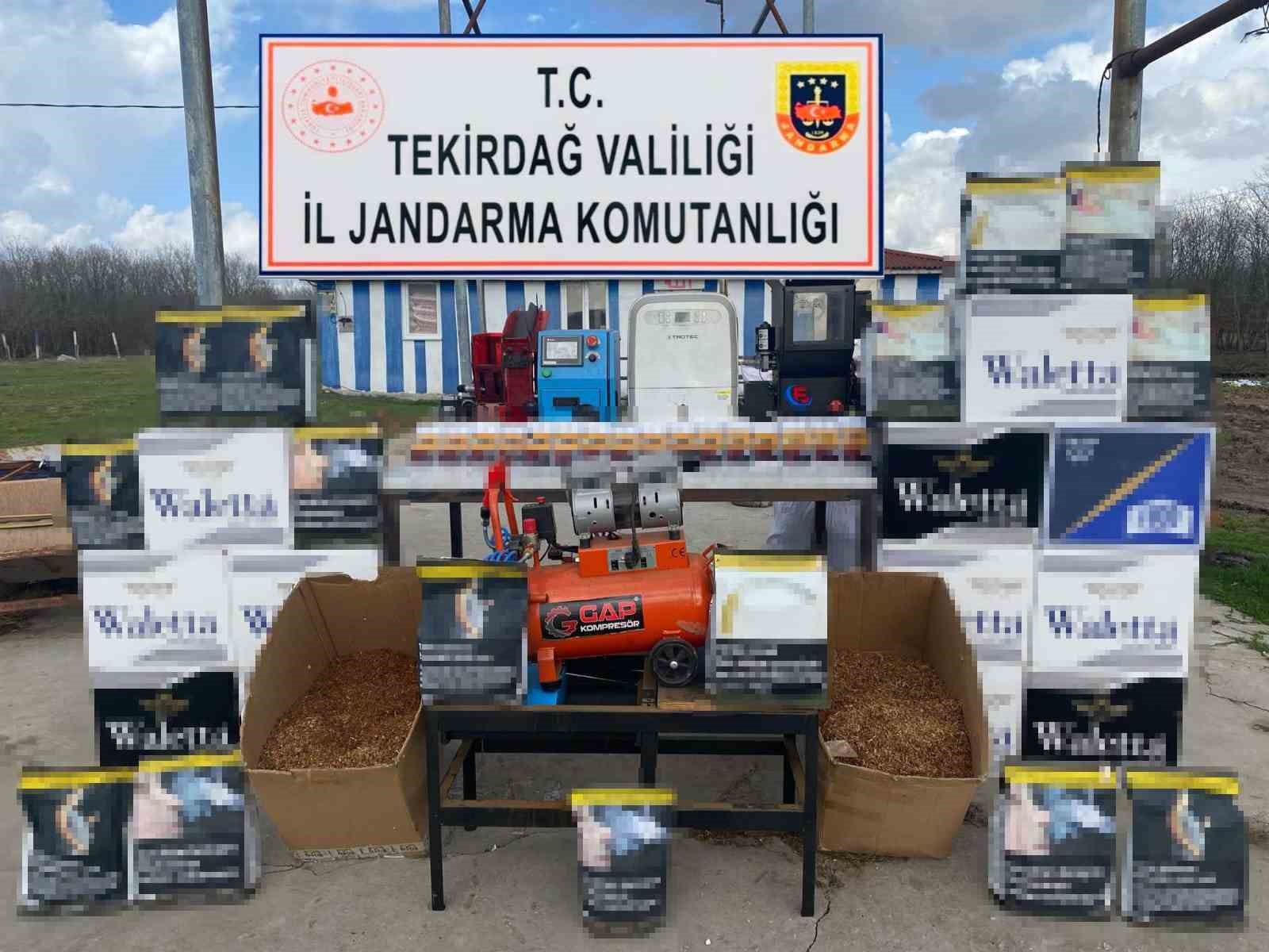 Tekirdağ’da kaçak sigara operasyonu
