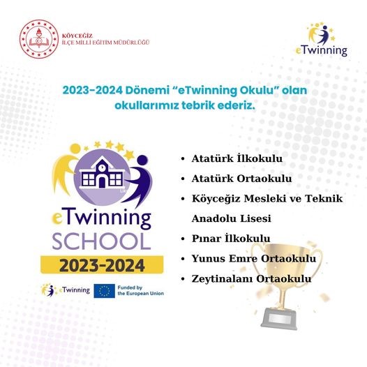 Köyceğiz’de 6 okul eTwinning okulu seçildi