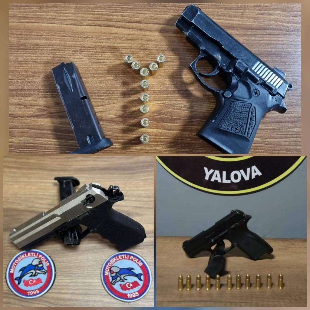 Yalova&rsquo;da polis uygulamalarında 6 tabanca yakalandı
