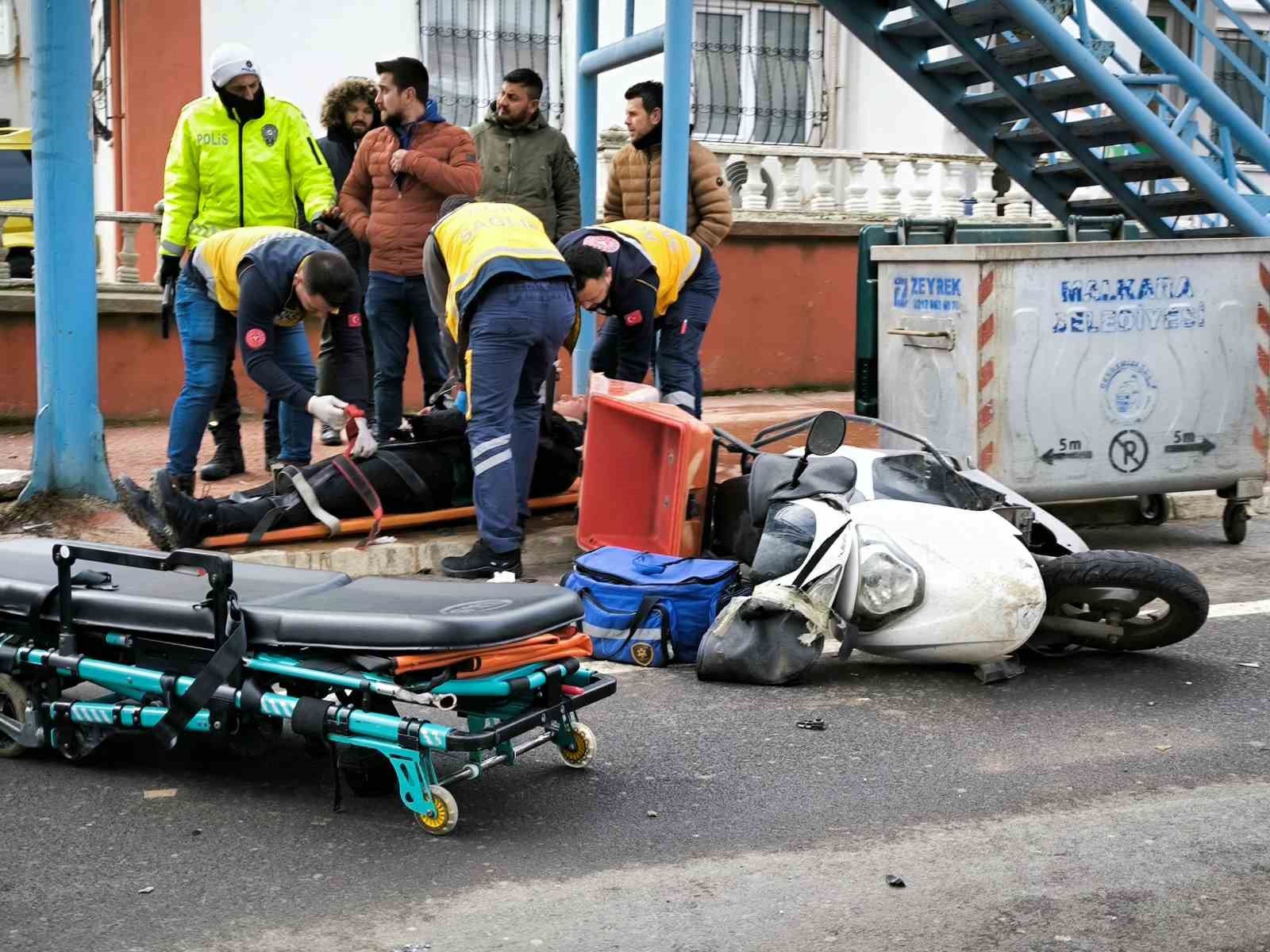 Tekirdağ’da motosiklet ile kamyonet çarpıştı: 1 yaralı