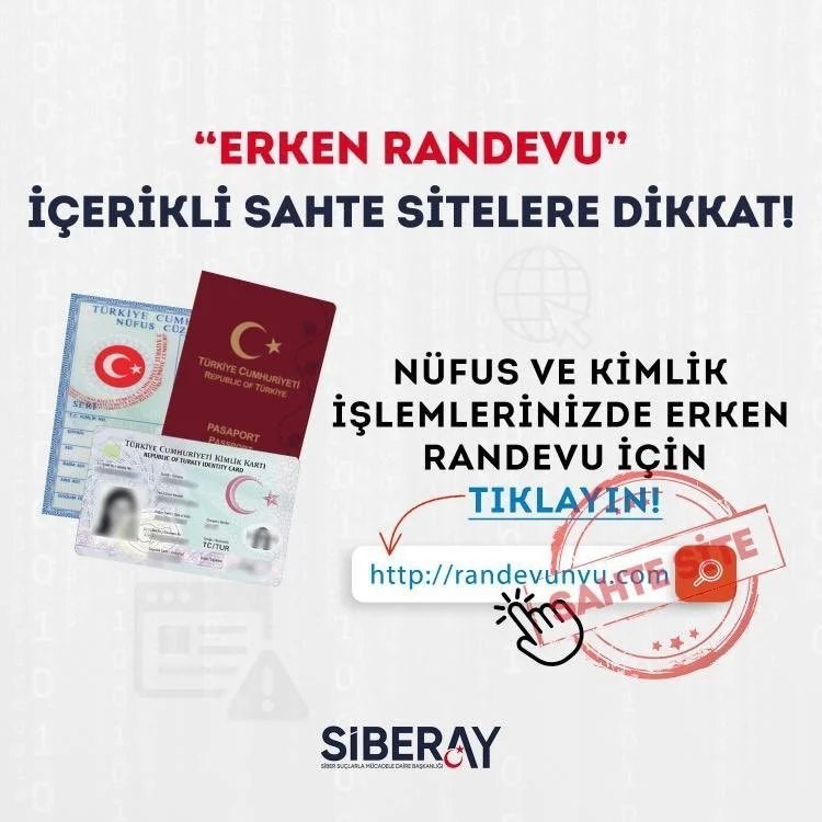SİBERAY "sahte sitelere" karşı uyardı: Bu tür linklere tıklamayın