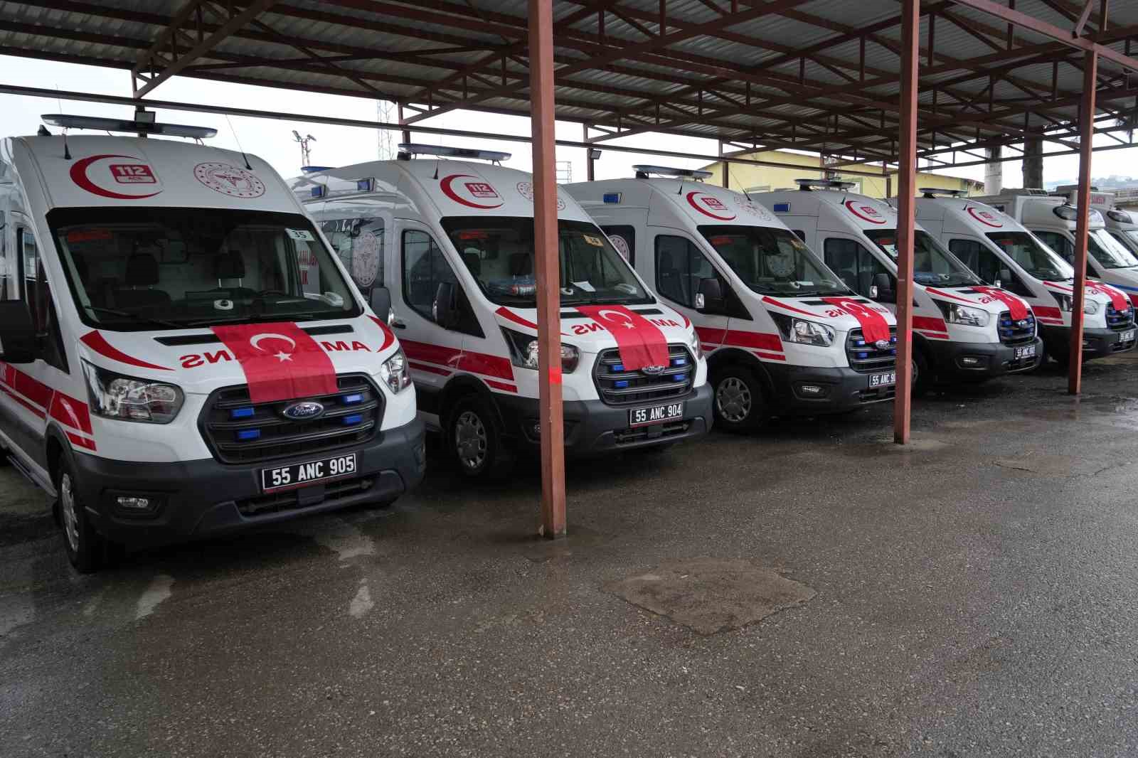 Samsun sağlık filosuna 5 yeni ambulans: Ambulans sayısı 83’e çıktı