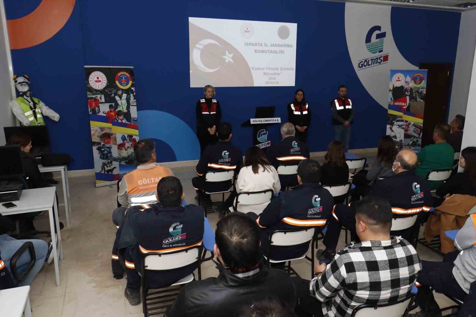 Jandarma ekiplerinden işçilere eğitim