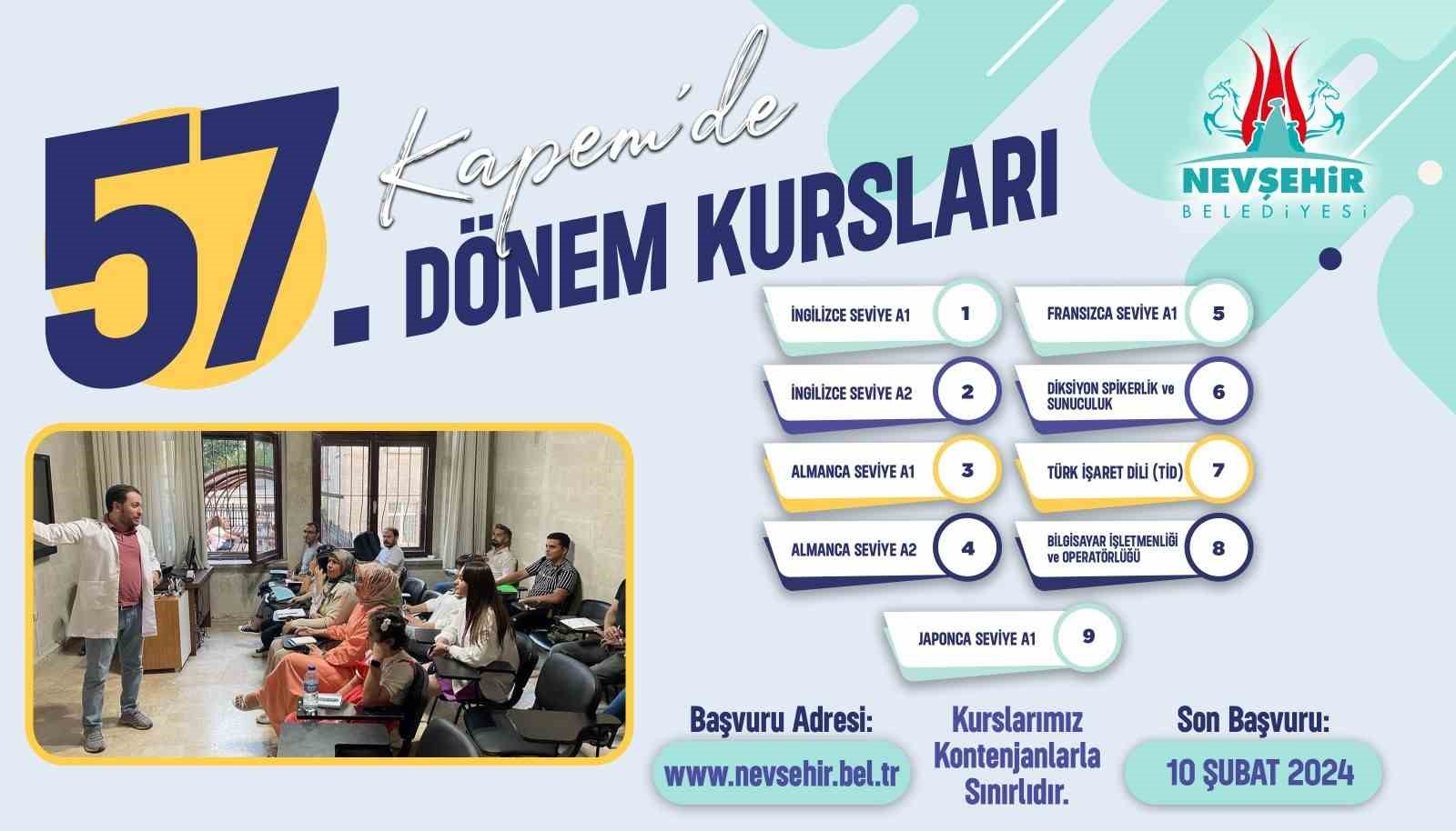 Kapem’de 57. dönem kursları için kayıtlar başladı