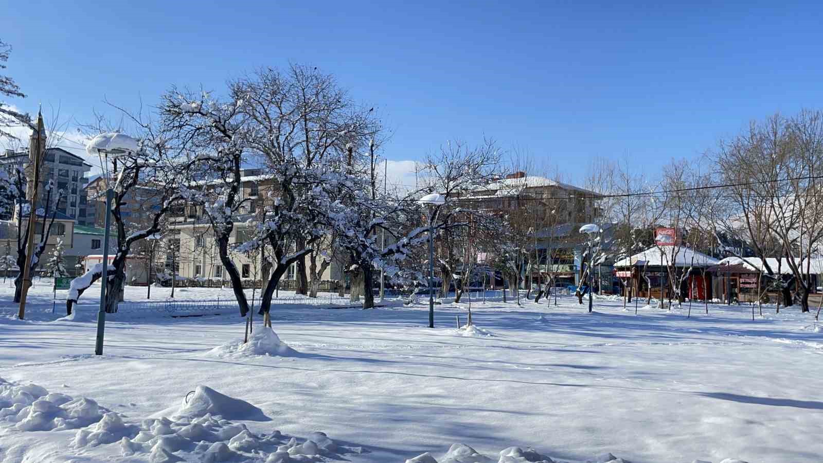 Tatvan’da karla gelen güzellik