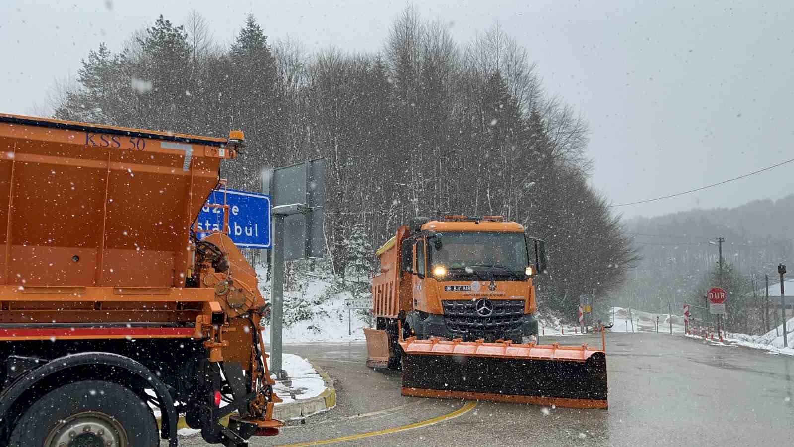 Bolu Dağı’nda kar yağışı başladı
