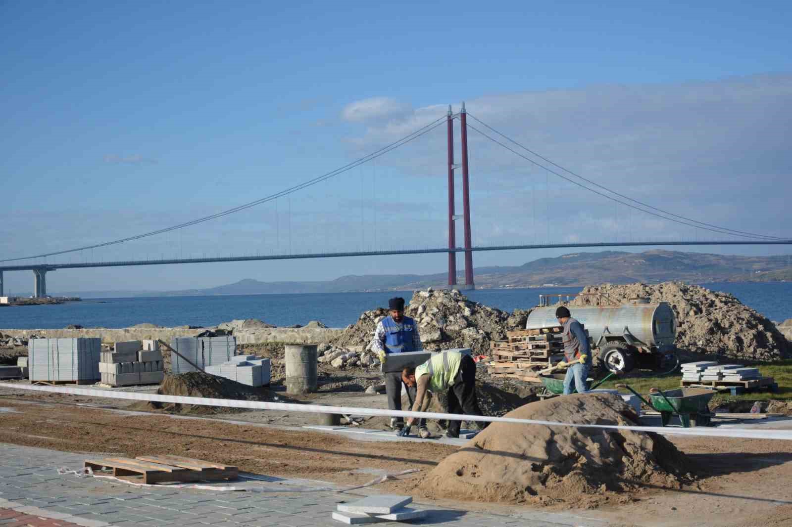 Lapseki&rsquo;de alt ve &uuml;st yapı &ccedil;alışmaları devam ediyor
