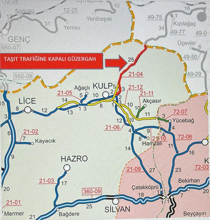 Muş-Kulp karayolu kar ve tipi nedeniyle ulaşıma kapatıldı
