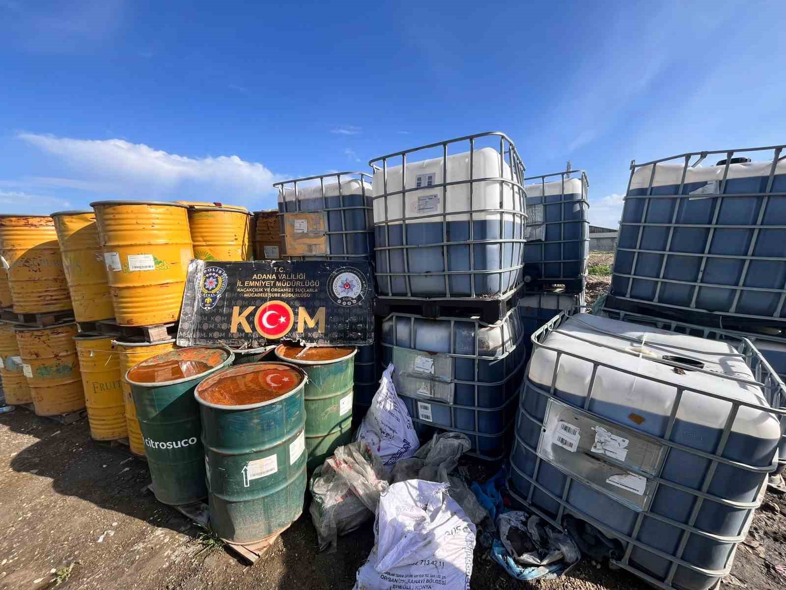 Adana’da 22 bin 60 litre kaçak akaryakıt ele geçirildi