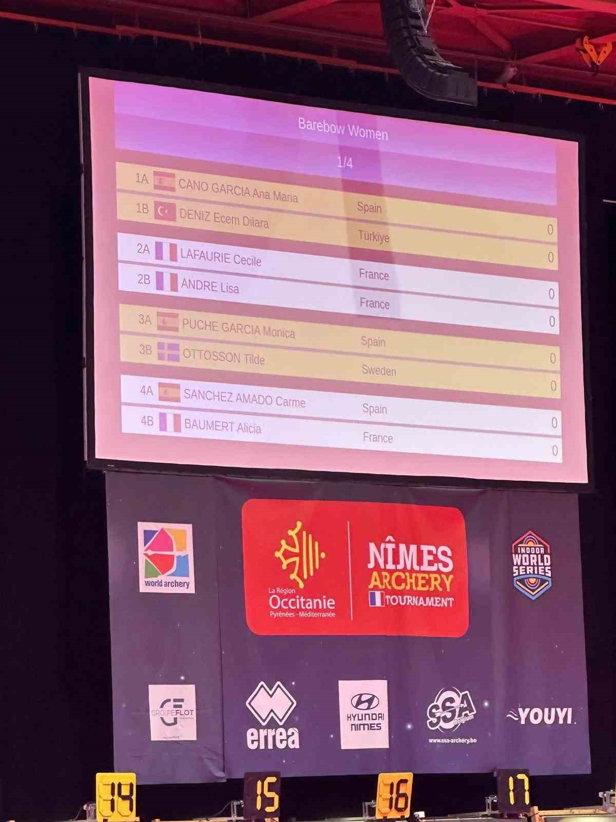 Dilara Ecem Deniz, ok&ccedil;uluk turnuvasında beşinci oldu
