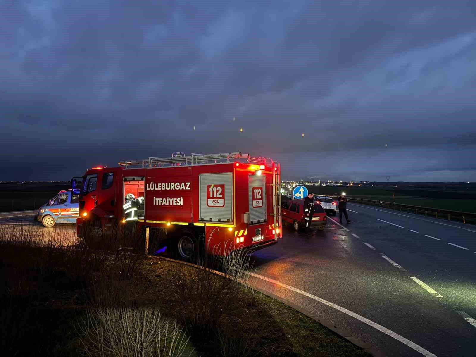 L&uuml;leburgaz&rsquo;da trafik kazası: 1 yaralı
