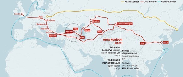 Kızıldeniz’deki saldırılar rotayı ’Orta koridor’a döndürdü
