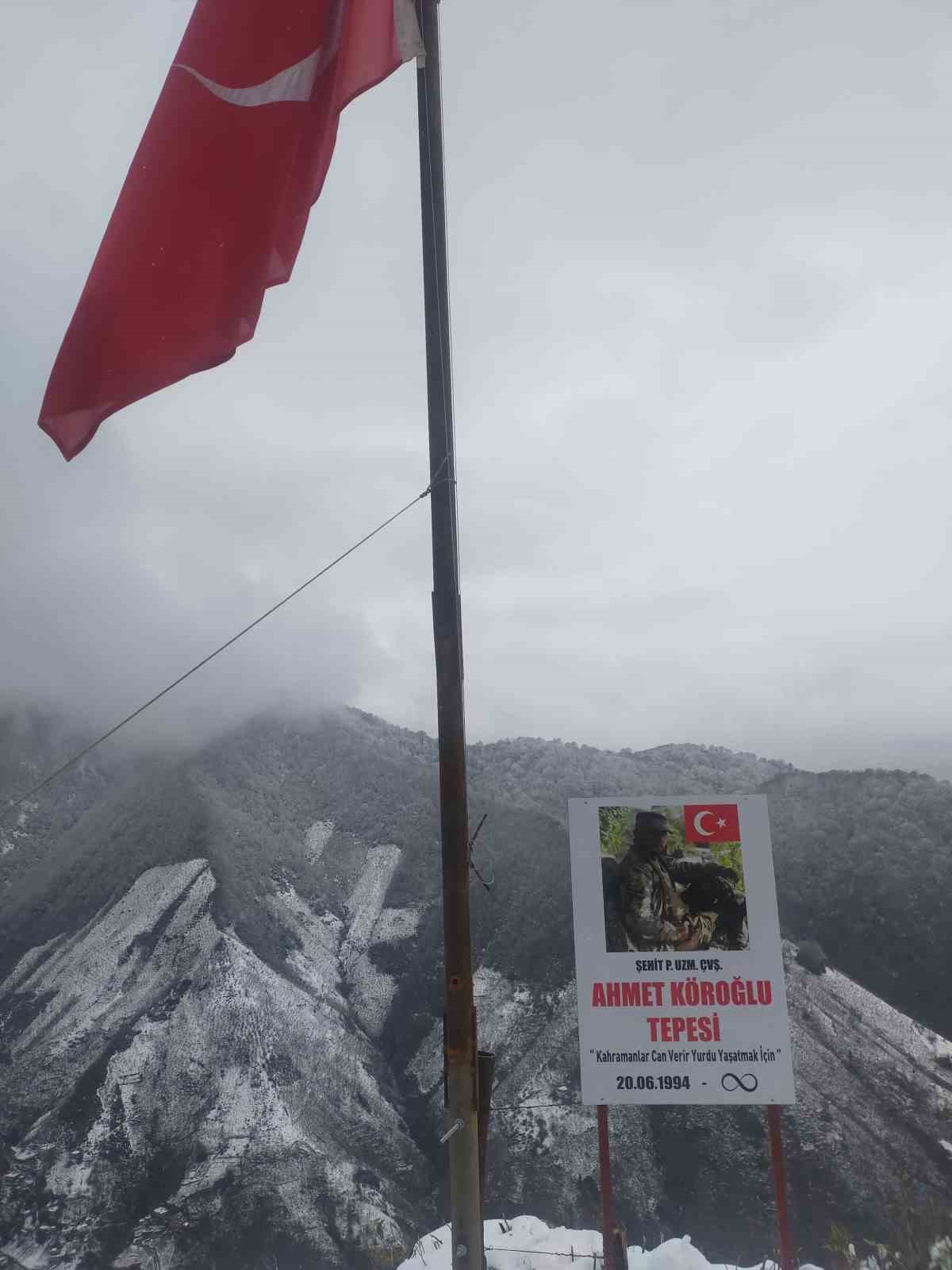 Giresun’un son şehidine Alnak Kayası’nda vefa örneği
