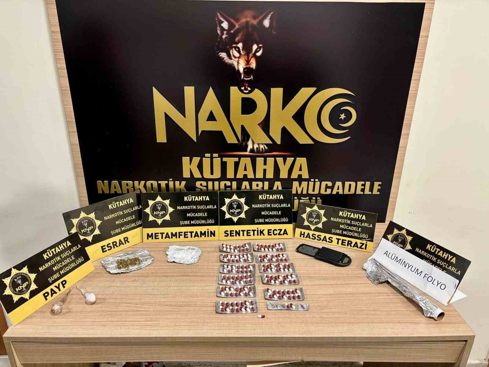 K&uuml;tahya&rsquo;da uyuşturucu satıcısı tutuklandı
