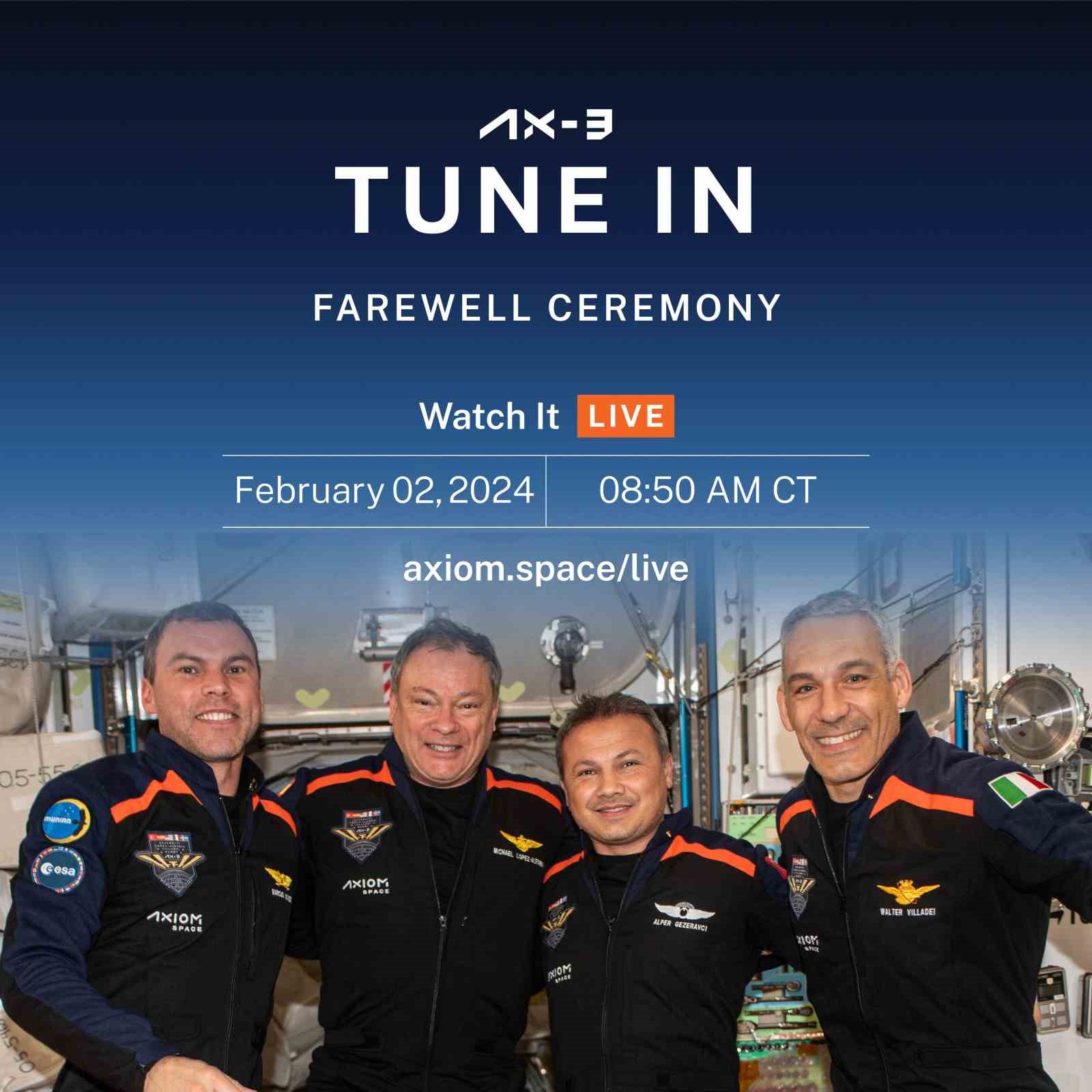 Astronot Gezeravcı için ISS’te veda töreni düzenlenecek